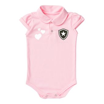 Body Polo Rosa Torcida Baby Botafogo
