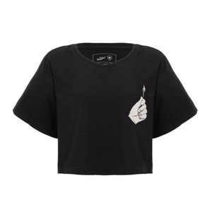 Cropped Set Fire Btfg 02 (Pre) Preto Reativo