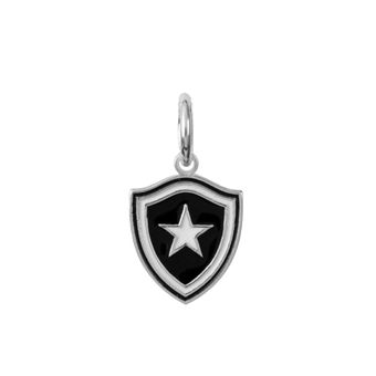 Pingente Botafogo Escudo Mini em Prata 925 Esmaltado