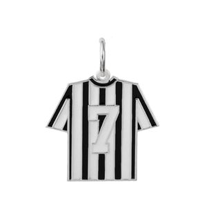 Pingente Botafogo Camisa em Prata 925 Esmaltado