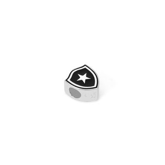 Berloque Botafogo Escudo em Prata 925 Esmaltado