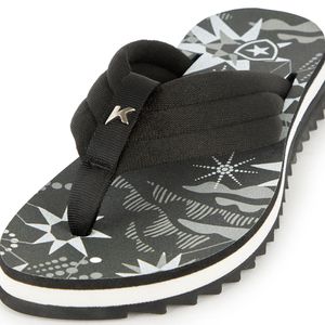 Sandália kyra pro comfy preto/branco