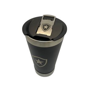 Copo térmico 500ml preto com abridor